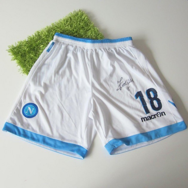 Zuniga Napoli worn shorts, Serie A 2014/2015 - signed
