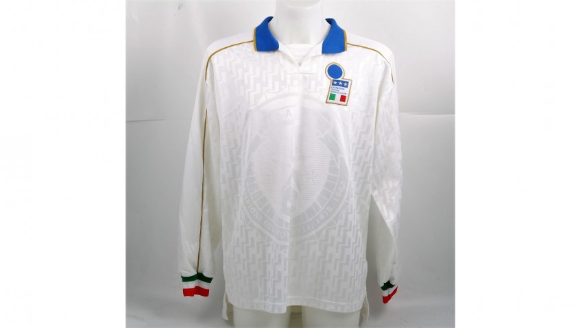 Apolloni's Match-Issued/Worn 1995 Ukraine-Italy Shirt