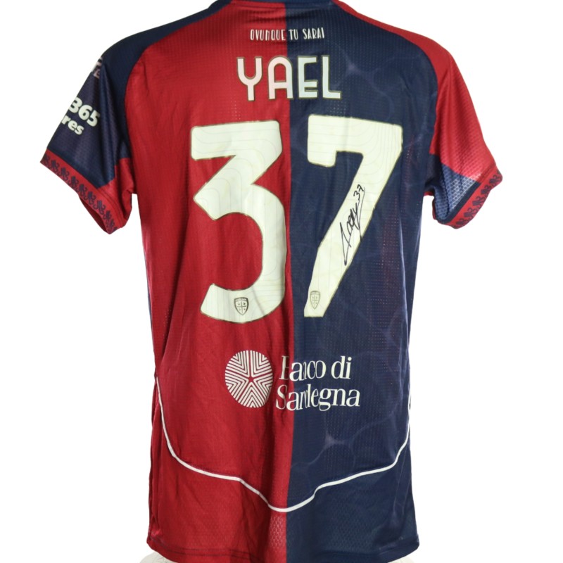 Yael's Signed Unwashed Shirt, Cagliari vs Napoli 2026