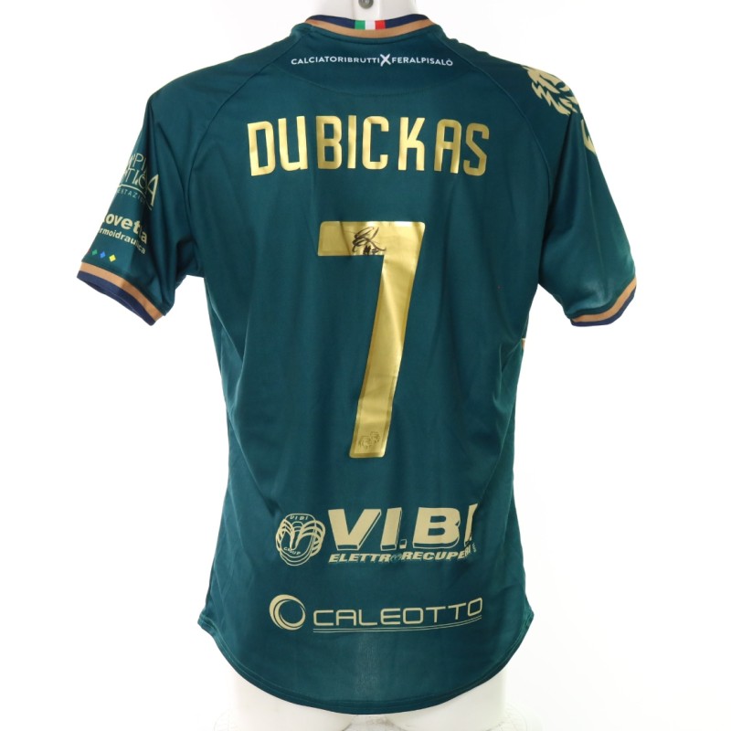 Dubickas' Feralpisalò vs Virtus Verona CALCIATORIBRUTTI Unwashed Signed Shirt, 2025