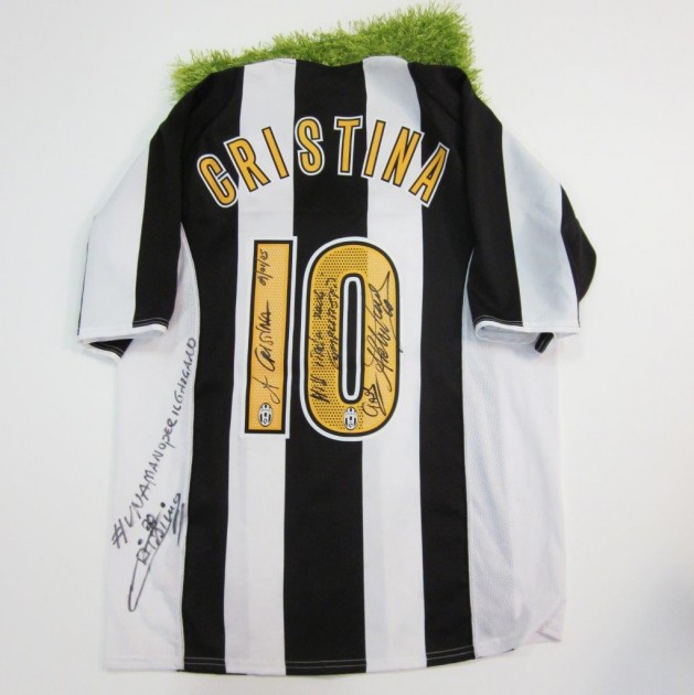 Juventus shirt signed by Cristina Chiabotto and Alessandro Del Piero