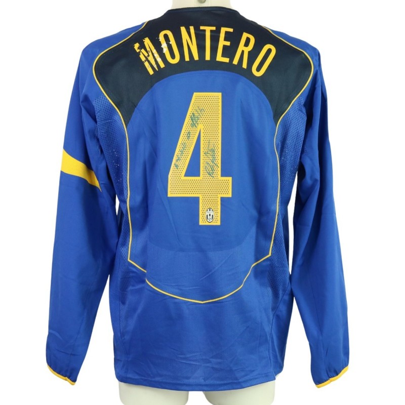 Montero's Juventus Match-Issued Signed Shirt, 2004/05