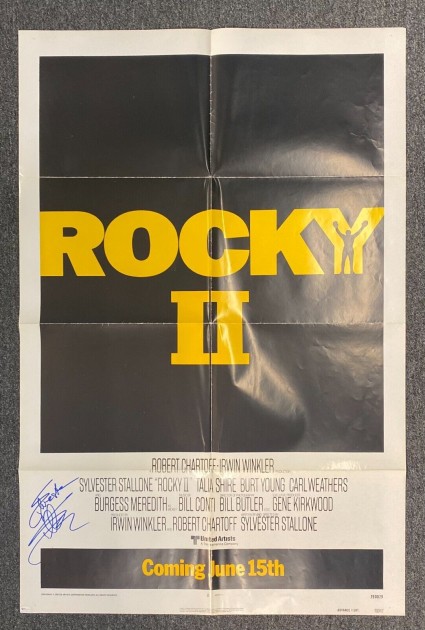 Sylvester Stallone Signed Rocky II Original Movie Poster - CharityStars