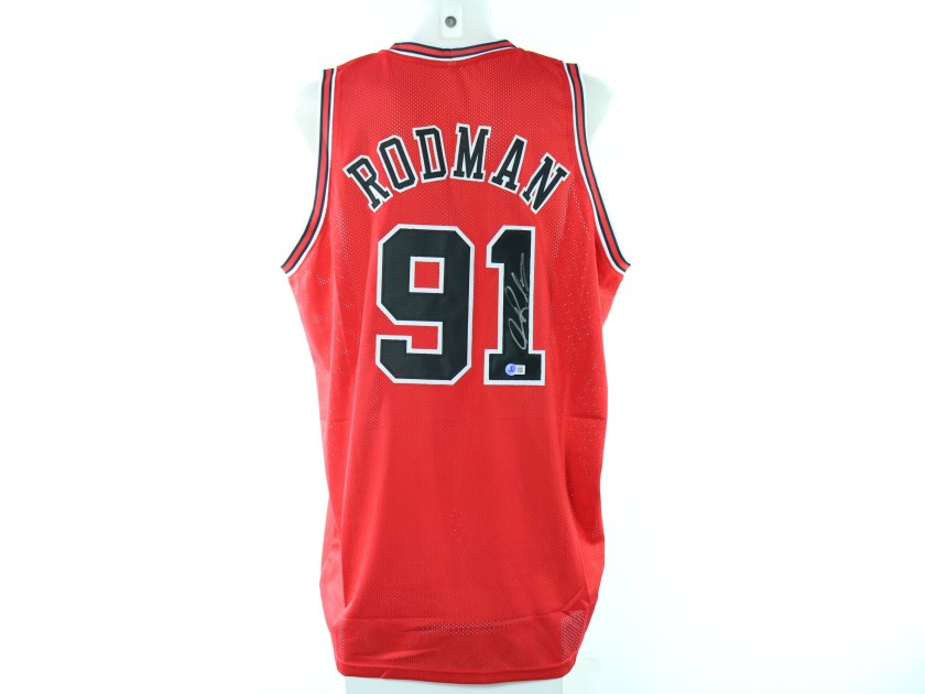 Canotta Replica Dennis Rodman Chicago Bulls - Autografata