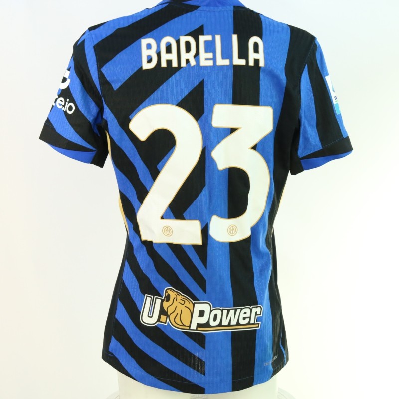 Barella's Inter Unwashed Match-Issued Shirt 2024/25