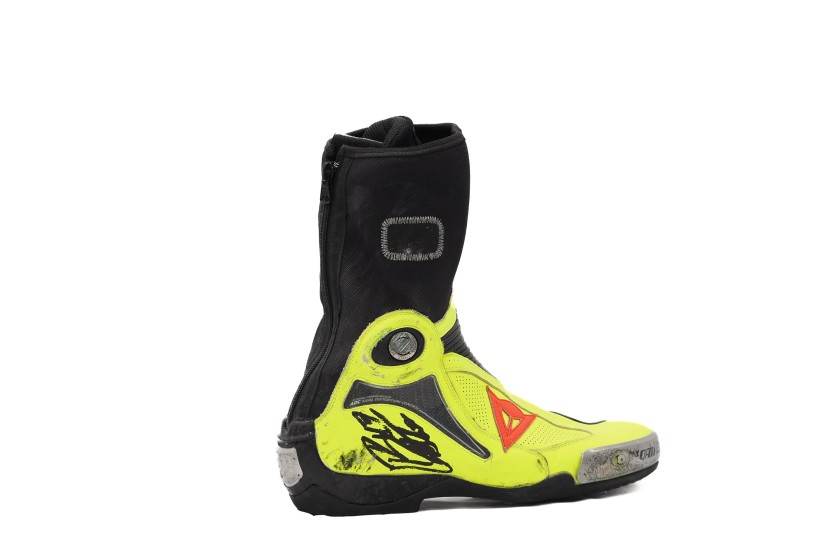 Lorenzo Baldassarri's 2018 Moto2 World Championship Worn and Signed Boot 