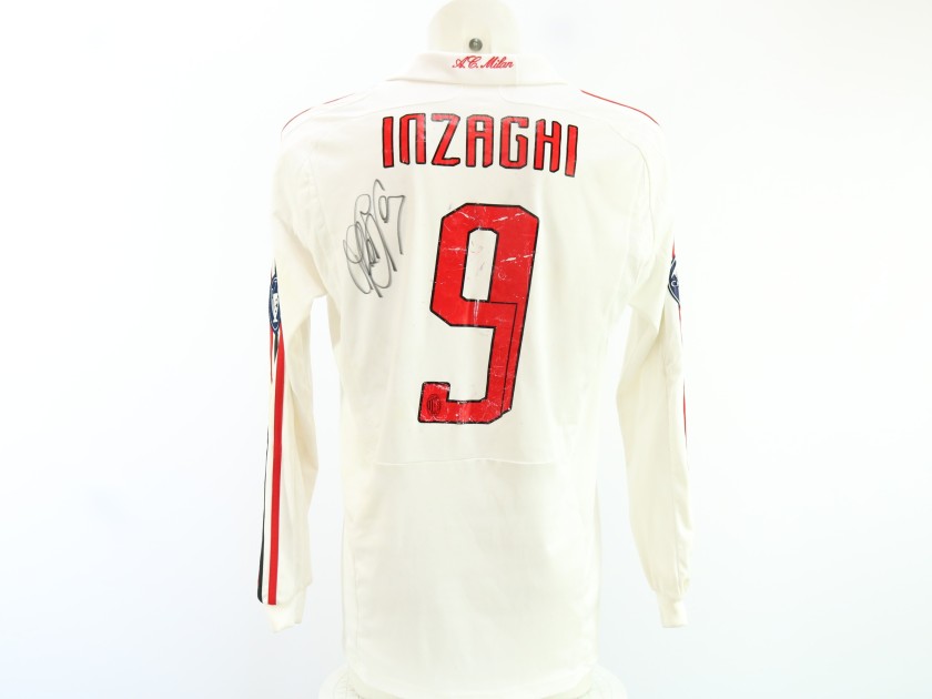 Inzaghi's Signed Match-Issued Shirt, Arsenal vs AC Milan 2008 match shirt 