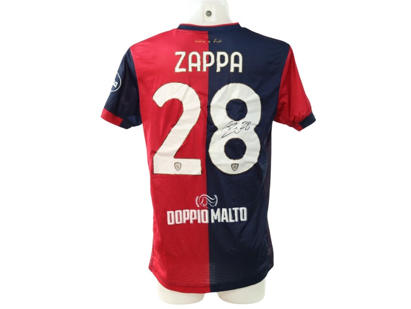 Zappa's Signed Unwashed Shirt, Cagliari vs Hellas Verona 2024