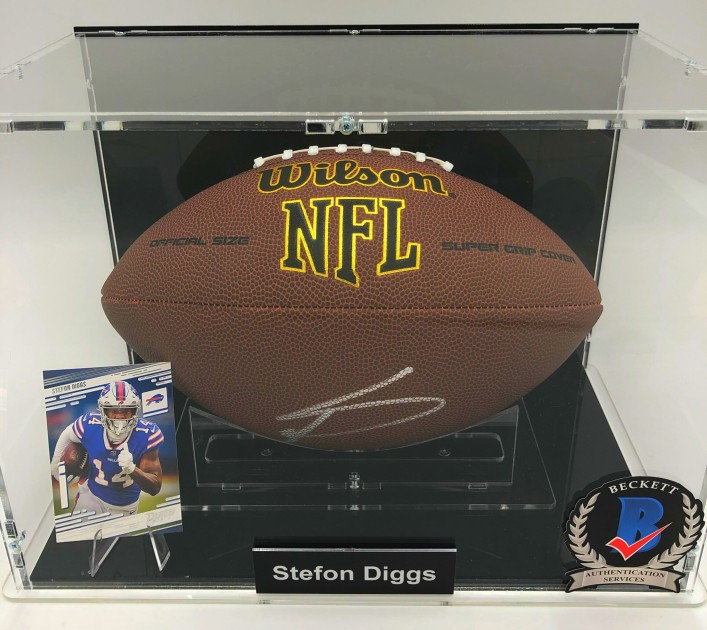 Stefon Diggs Signed Football In Display Case