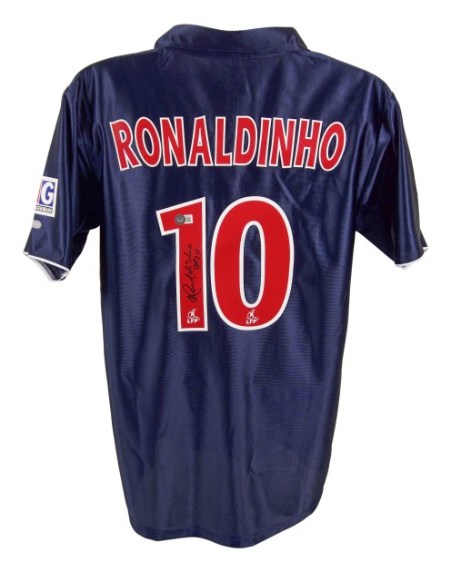 Camicia replica firmata da Ronaldinho del Paris Saint-Germain