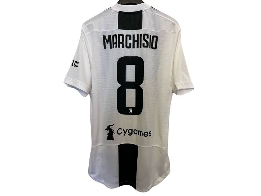 Marchisio's Match Shirt, Juventus vs Verona 2018 - Patch "UN1CO"