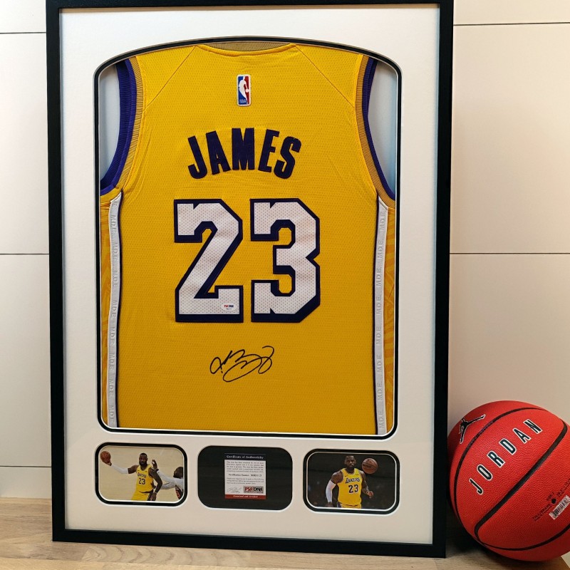 LeBron James' Los Angeles Lakers Signed and Framed Jersey 