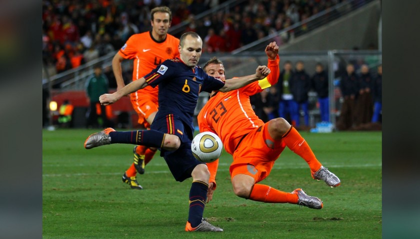 Iniesta's Match-Issue Holland-Spain Shirt, World Cup Final 2010