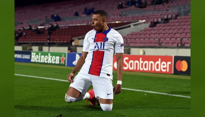 Mbappe's Official PSG Signed Shirt, 2020/21