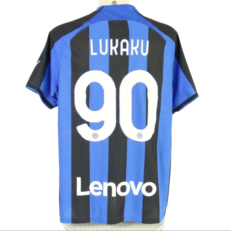 Lukaku's Match-Issued Shirt, Spezia vs Inter Milan 2023 "Keep Racism Out"