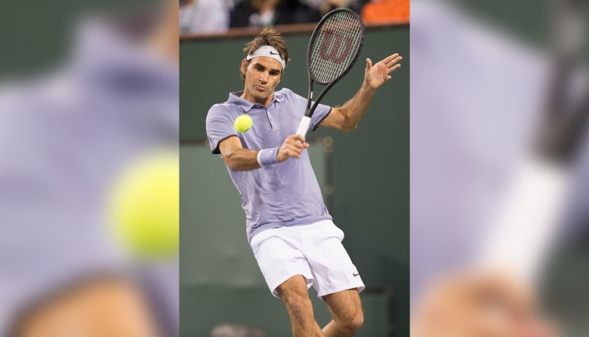 Federer's Signed Match Shirt, Indian Wells 2014