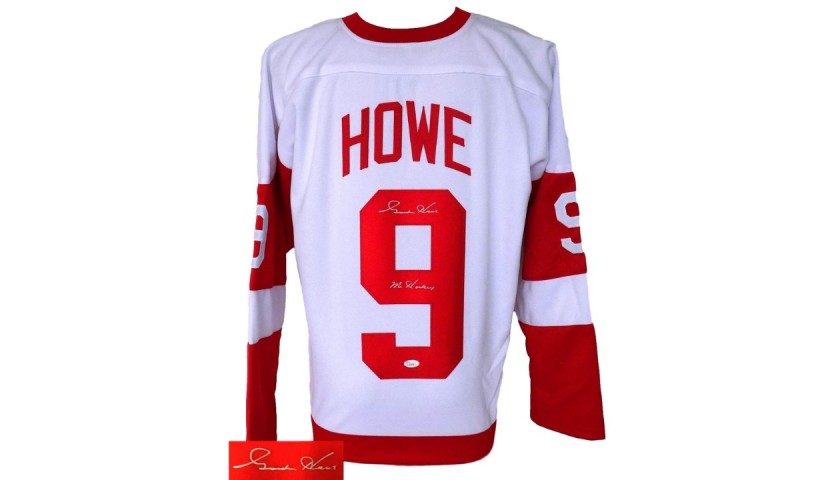 Red Wings Gordie Howe Mr. Hockey, HOF Signed White Adidas Jersey