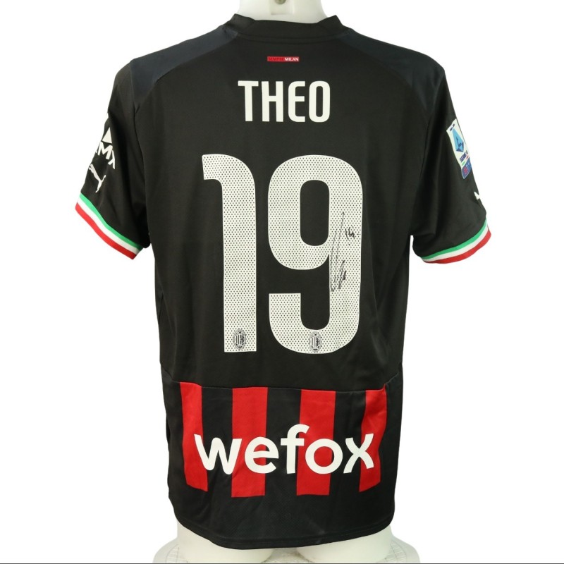 Maglia ufficiale Theo Hernández Milan - Autografata