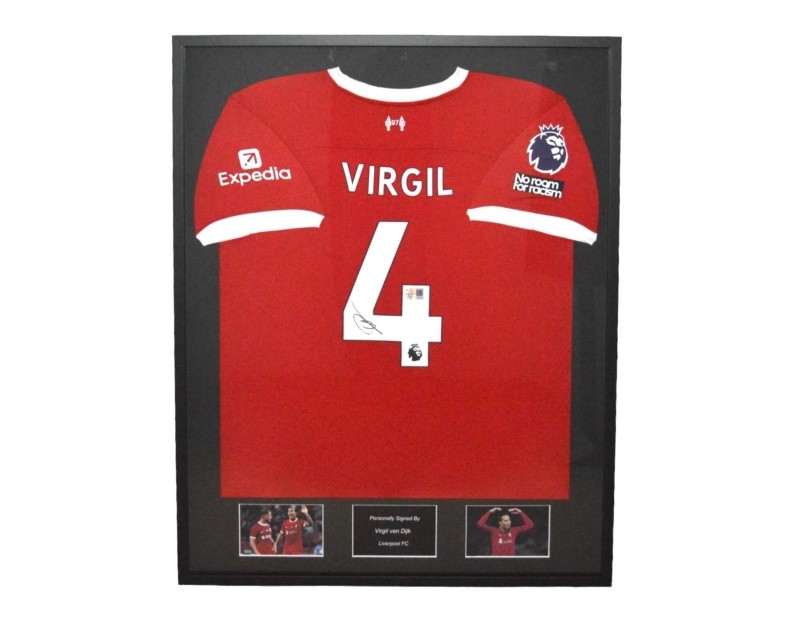 Virgil van Dijk's Liverpool FC 2019/20 Signed And Framed Shirt