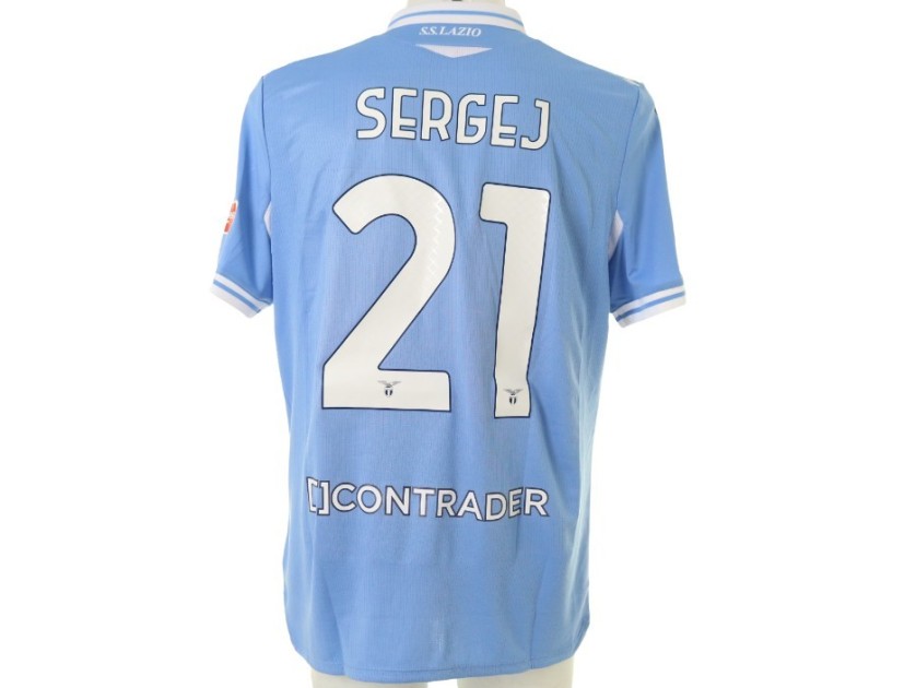 Milinkovic-Savic's Match-Issued Shirt, Lazio vs AC Milan 2021