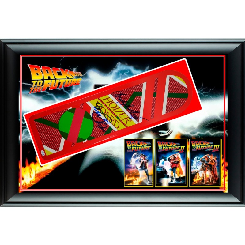 Fox and Lloyd Signed and Framed Back To The Future Hoverboard 