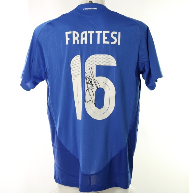 Frattesi's Signed Official Italy Shirt, 2024/25