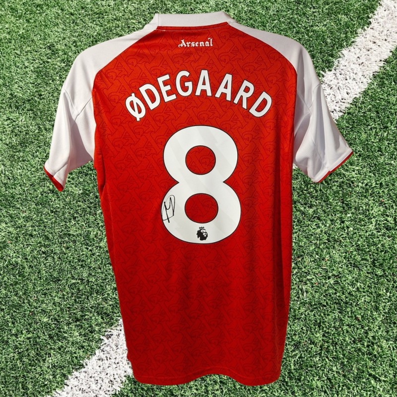 Martin Odegaard Signed Arsenal 2025-26 Home Football Shirt