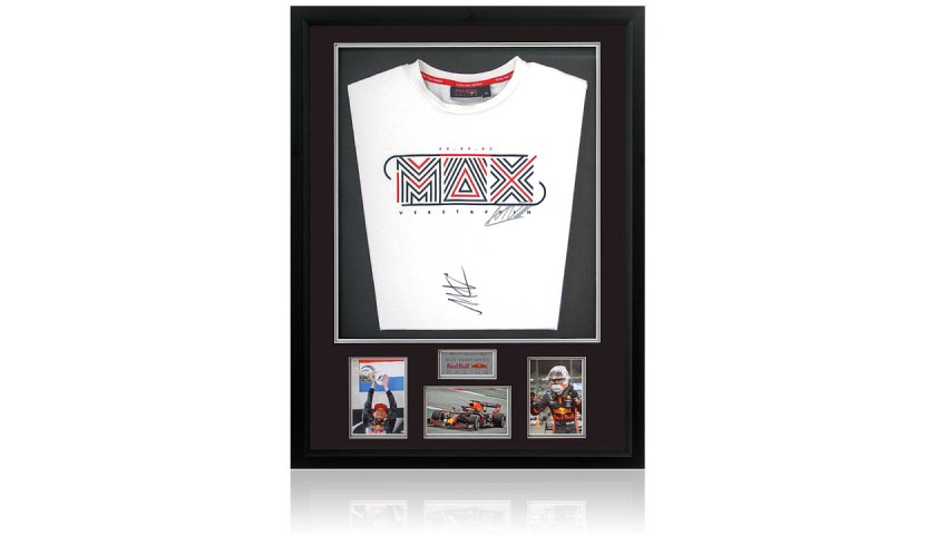 Max Verstappen Signed Red Bull T-Shirt Presentation