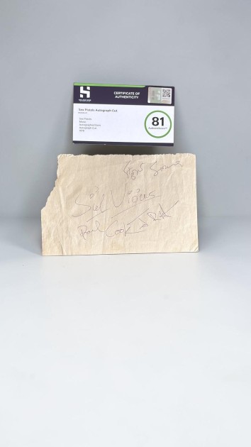Sex Pistols Fully Signed Autograph Cut From 1977