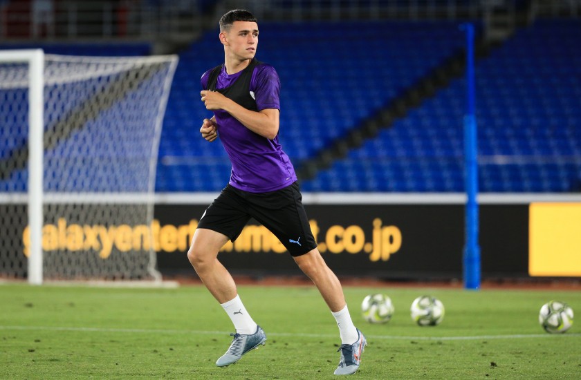 Manchester City PUMA 2019/20 Worn Training T-Shirt - Phil Foden