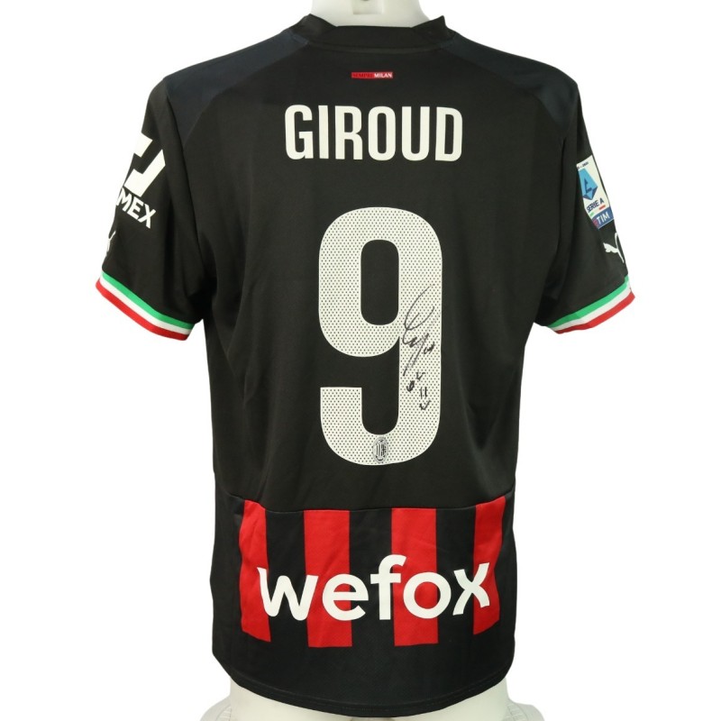 Giroud Official Milan Signed Shirt