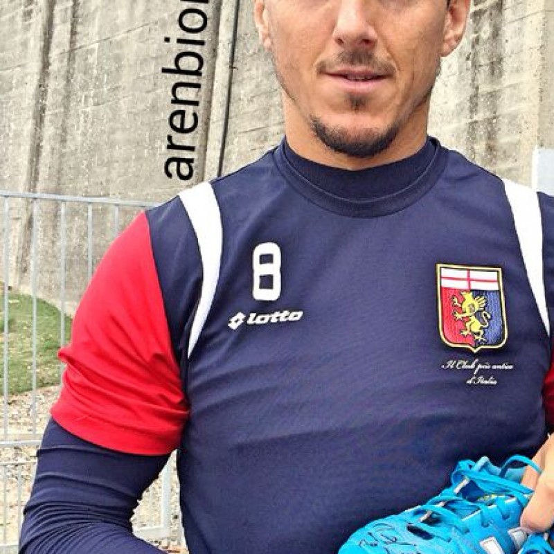 Genoa Burdisso shoes worn, Serie A 2014/2015 - signed