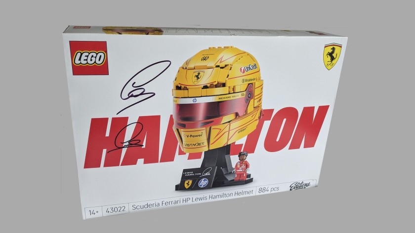 Lewis Hamilton's Ferrari signed Lego 