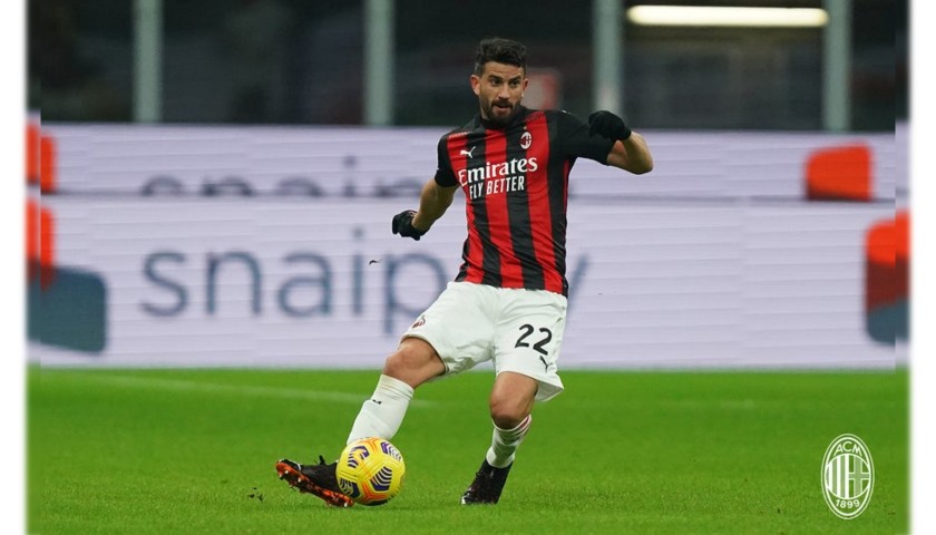 Musacchio's Worn and Signed Shirt, Milan-Torino 2021