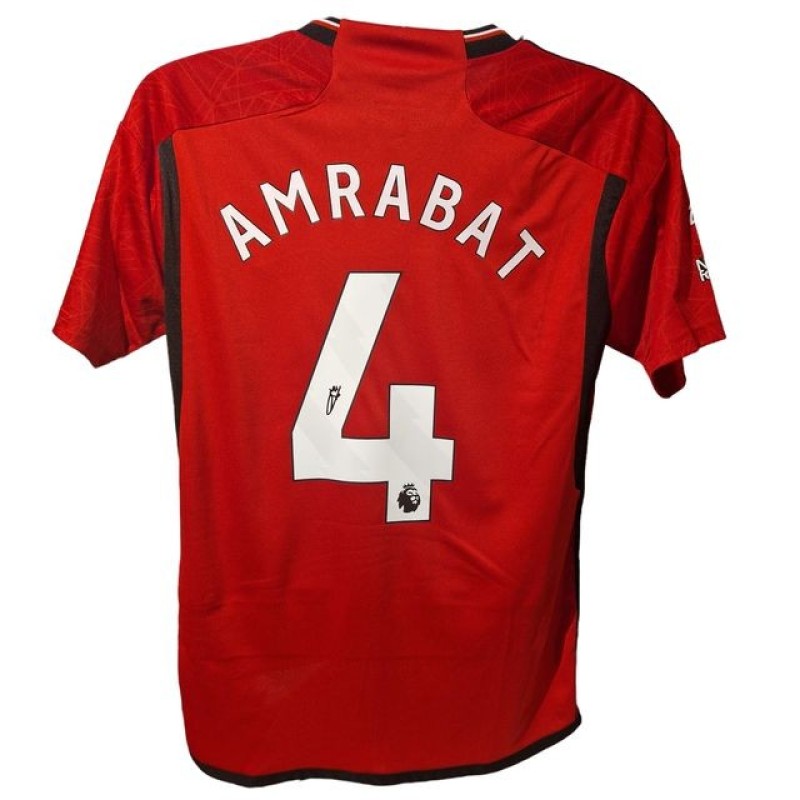 Maglia Sofyan Amrabat Manchester United, 2023/23 - Autografata e incorniciata