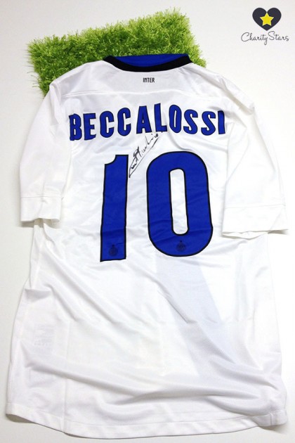 Inter 12/13 match issued shirt for Evaristo Beccalossi - signed