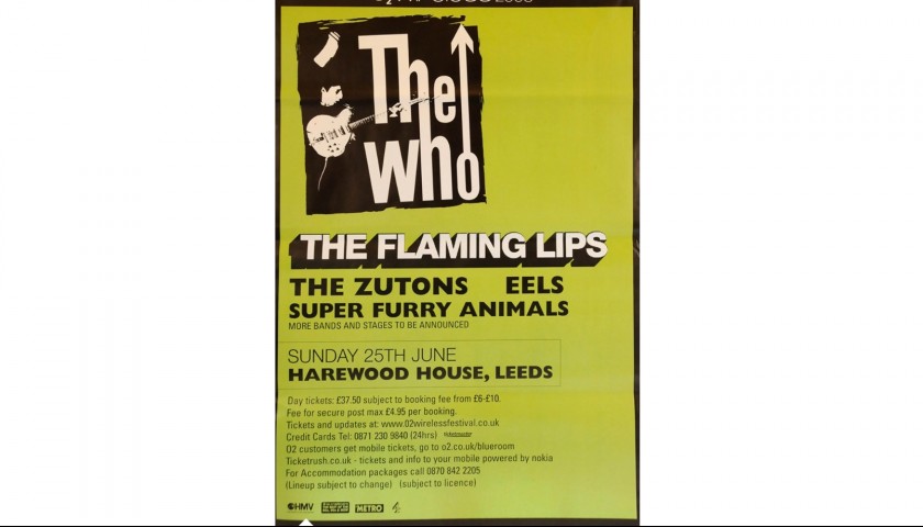 The Who Original UK Tour Poster