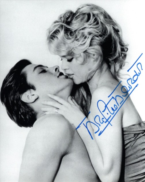 "A Kiss with Alain Delon" Brigitte Bardot Signed Photograph