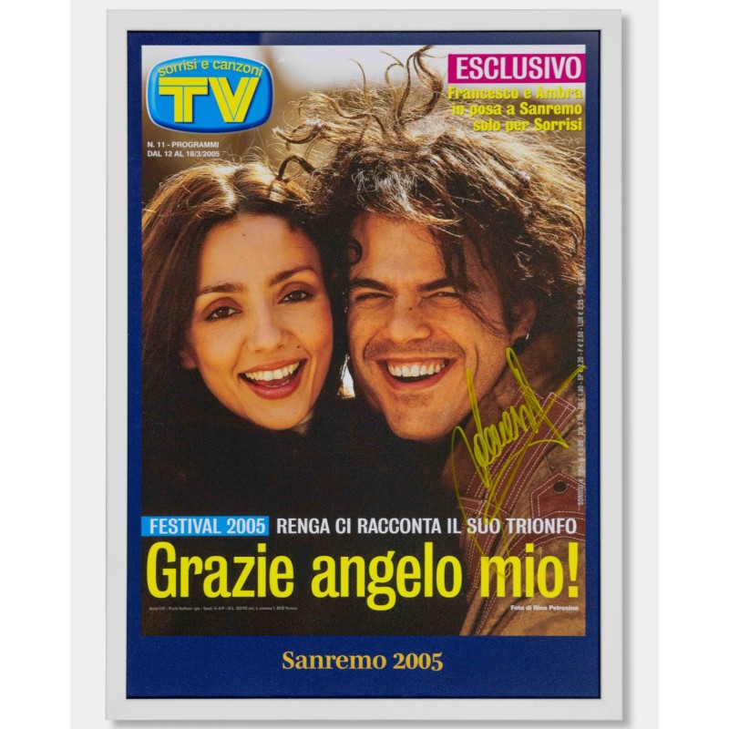 TV Sorrisi e Canzoni 2005 Cover Signed by Francesco Renga and Donated at Sanremo 2026
