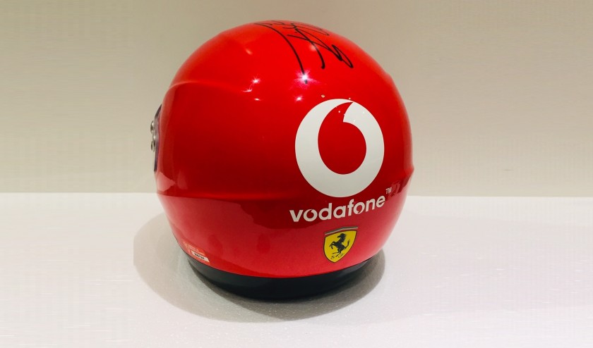 Michael Schumacher Signed Vodafone Ferrari Helmet