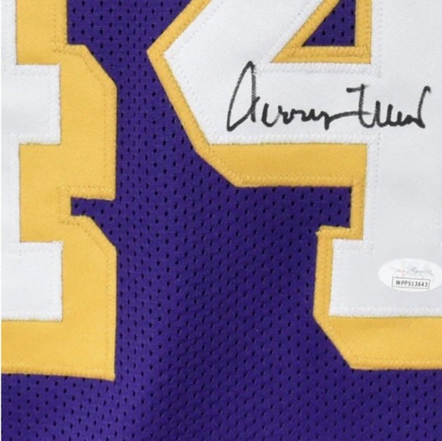 Lakers Jersey Signed by The Logo Jerry West - CharityStars