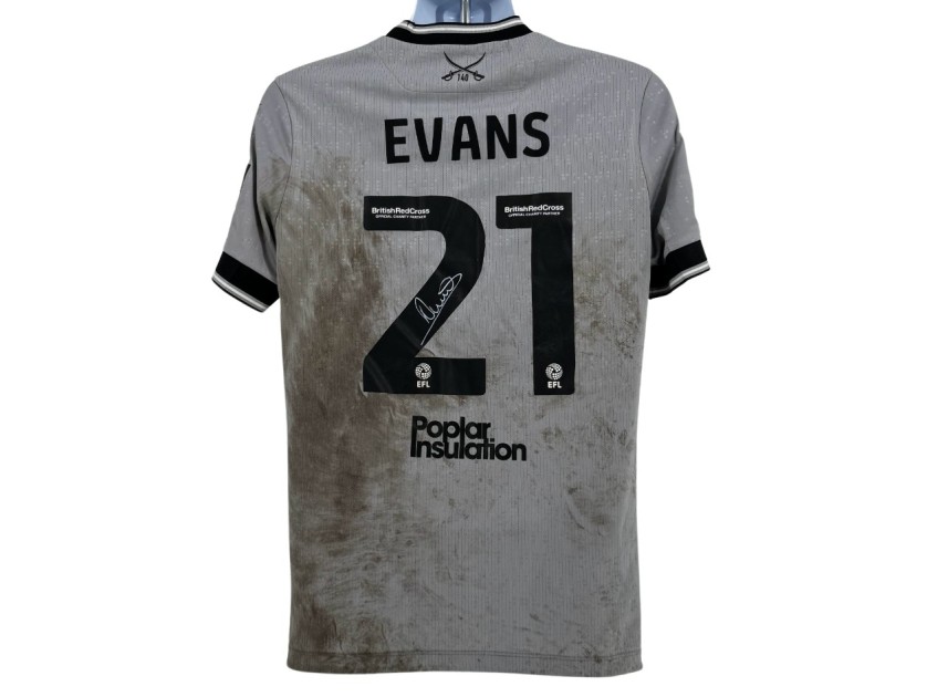 Maglia da gara firmata da Evans del Bristol Rovers EFL Sky Bet League One