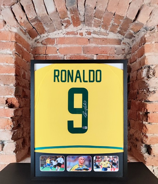 Ronaldo's Brazil Signed and Framed Shirt