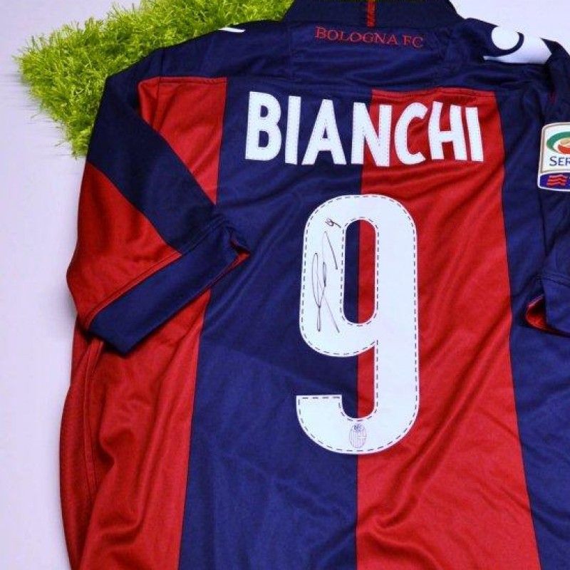 Bologna match issued shirt, Bianchi, Serie A 2013/2014 - signed
