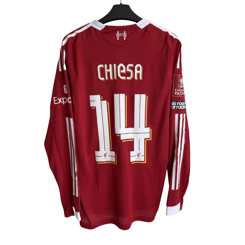 Liverpool FC Match Issued 2025/26 Adidas Chiesa Shirt Jersey v Brighton FA Cup
