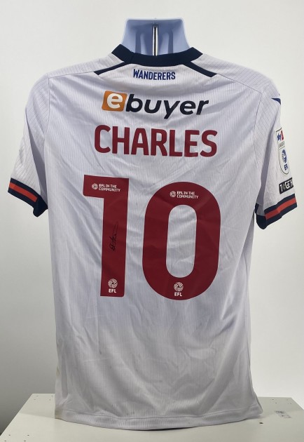 Dion Charles' Bolton Wanderers Signed Match Worn Shirt, vs Reading 