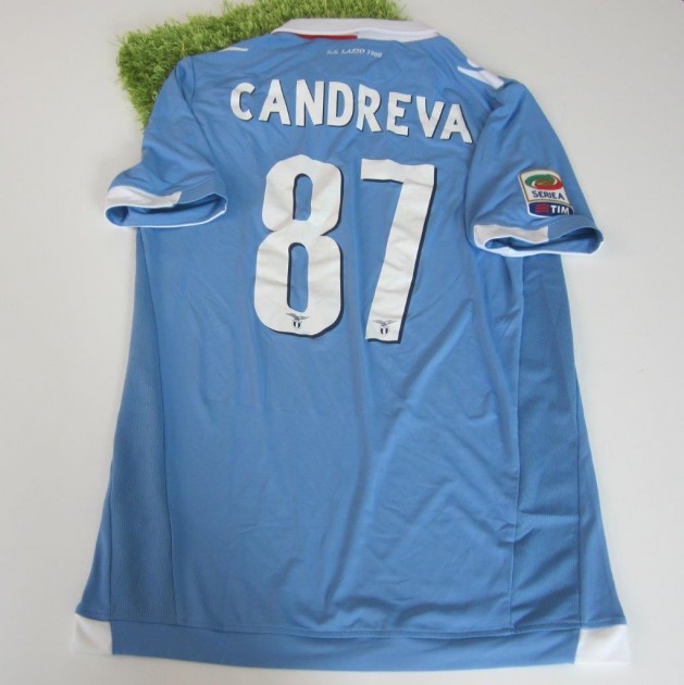 Candreva Lazio match issued/worn shirt, Serie A 2014/2015