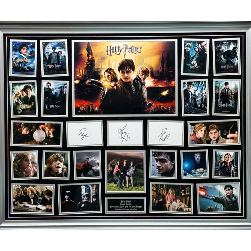 Harry Potter Cast Members Signed Photo Display