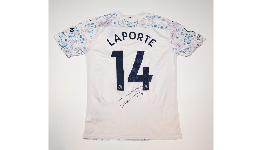 Laporte's Man City Match-Issued Signed Shirt