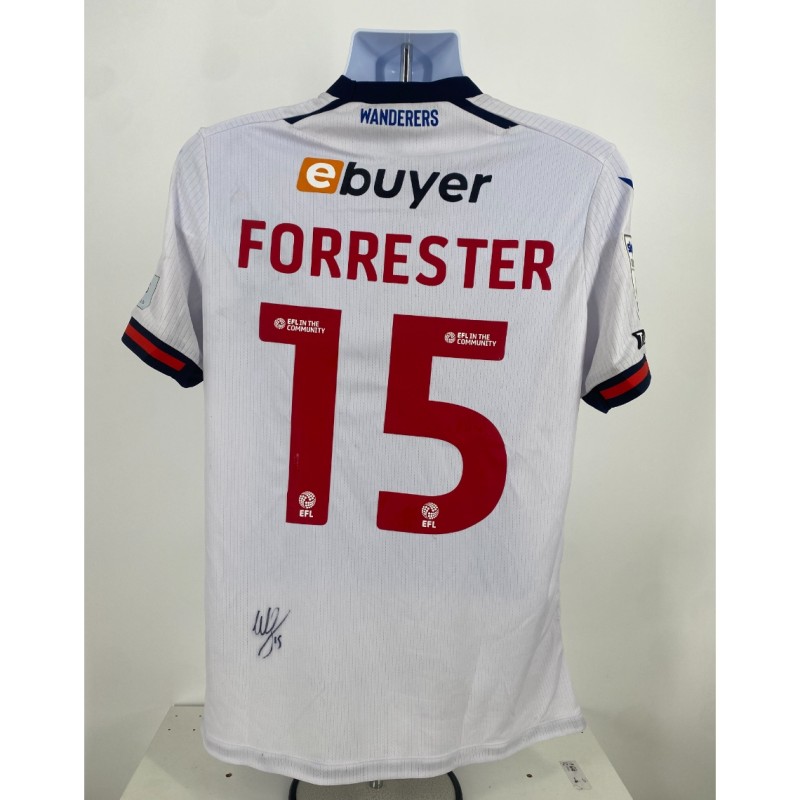 William Forrester's Bolton Wanderers Signed Match Worn Shirt, vs Blackpool 